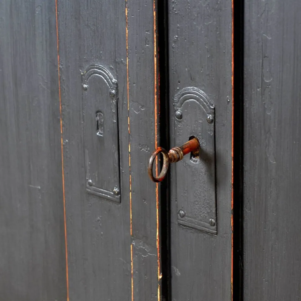 Cabinet en pin avec 6 tiroirs, vers 1920