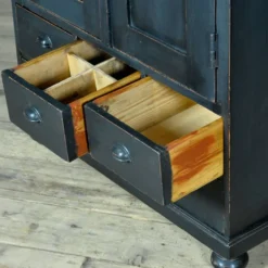 Cabinet en pin avec 6 tiroirs, vers 1920