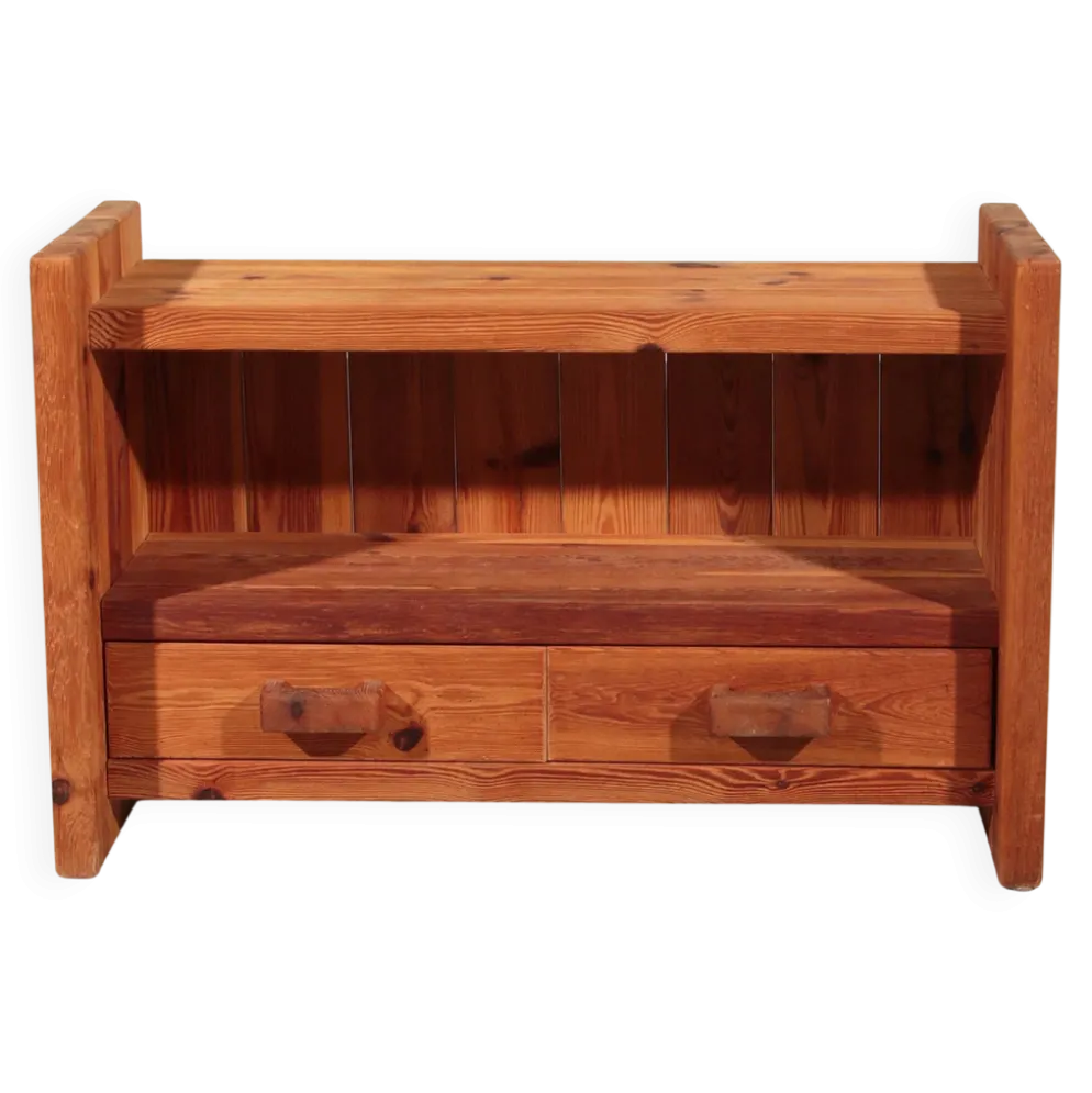 Cabinet en pin brutaliste scandinave par Hans Frydendal