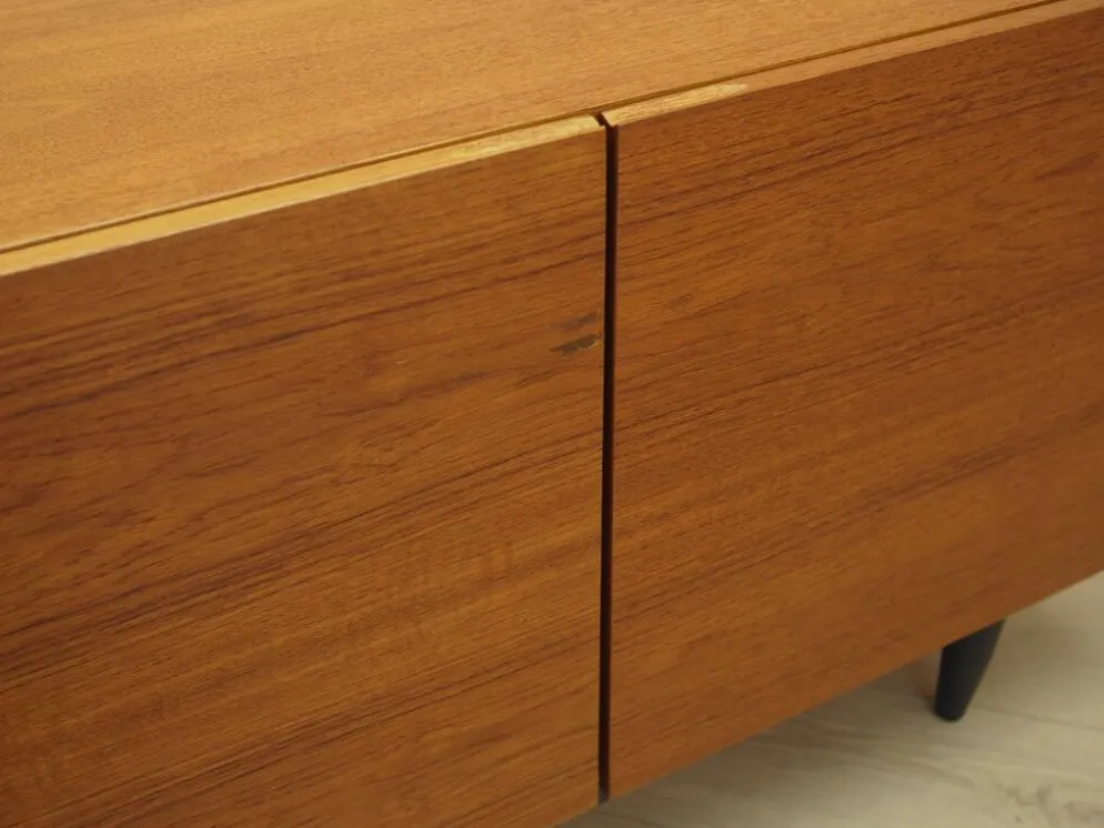 Cabinet en teck danois avec étagères réglables, années 1960