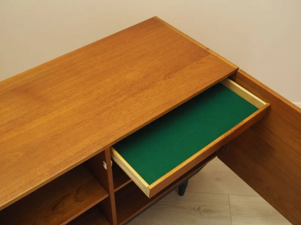 Cabinet en teck danois avec étagères réglables, années 1960