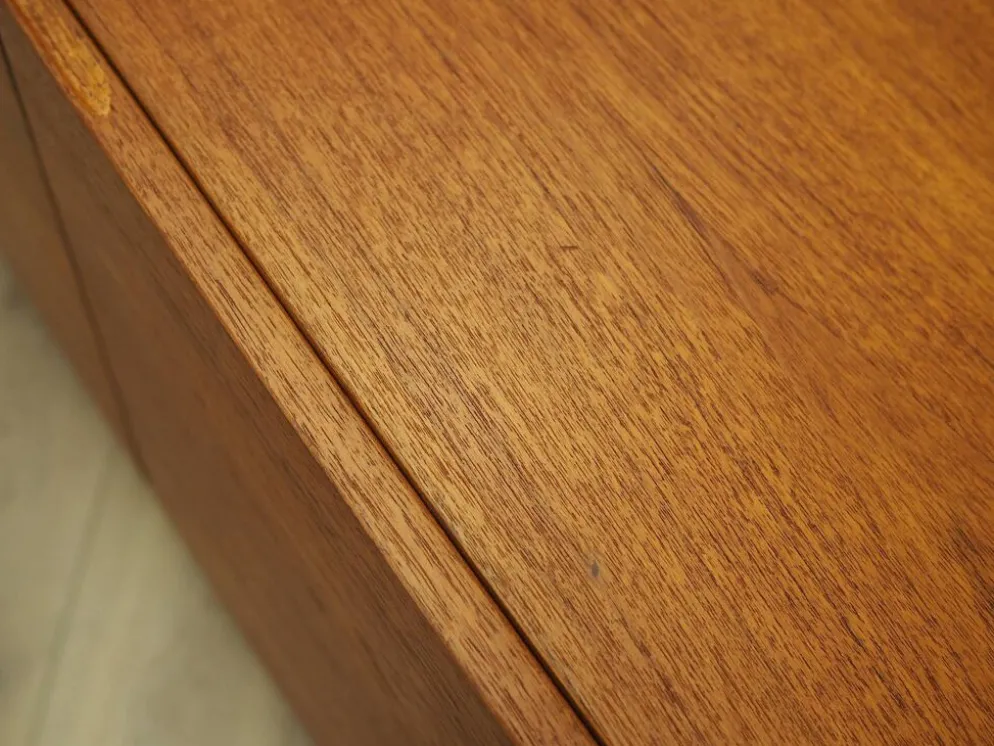 Cabinet en teck danois avec étagères réglables, années 1960