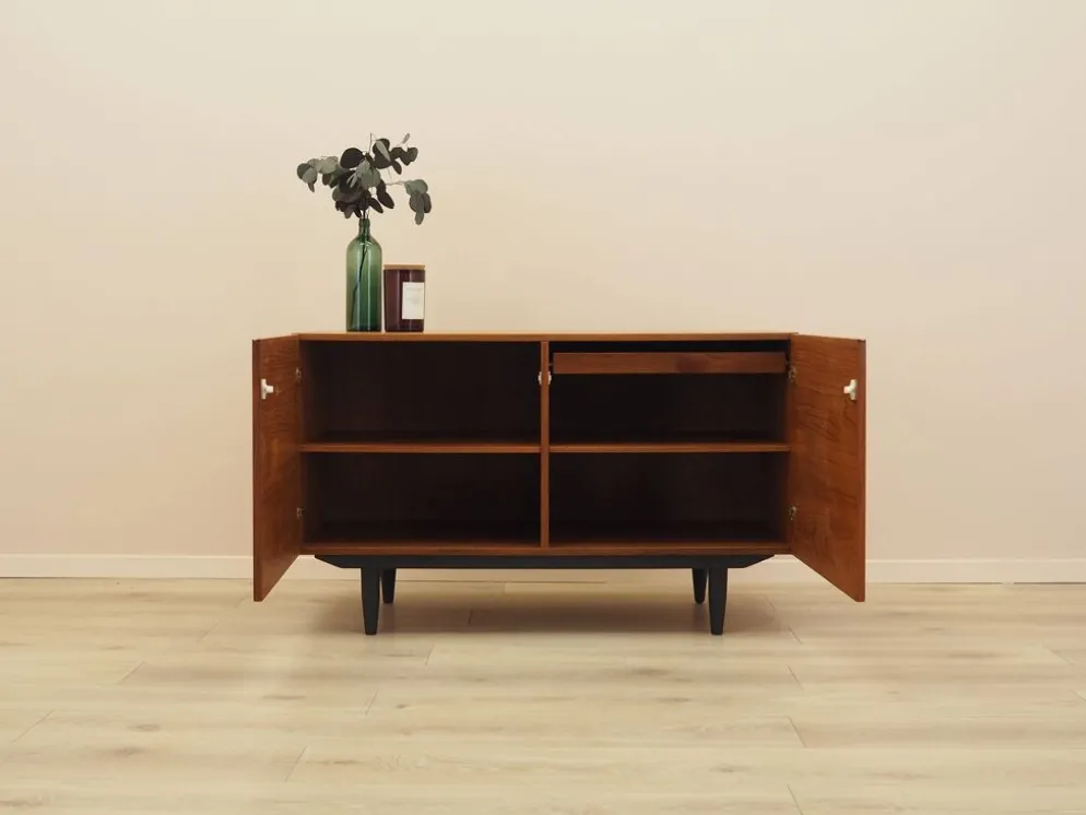 Cabinet en teck danois avec étagères réglables, années 1960