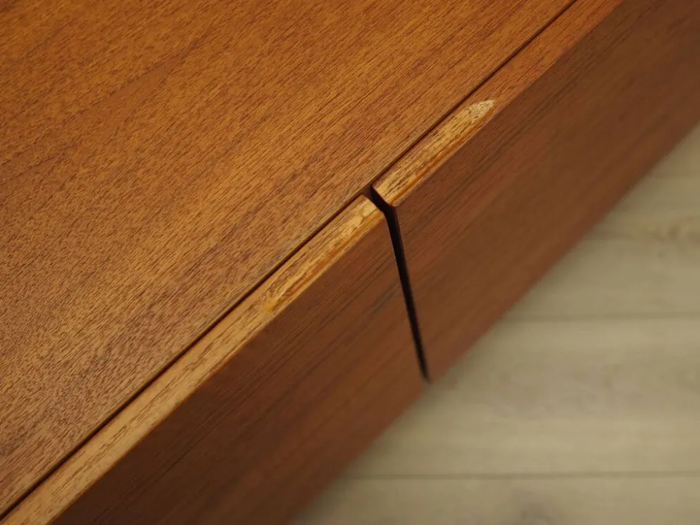 Cabinet en teck danois avec étagères réglables, années 1960
