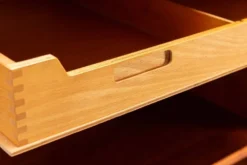 Cabinet haut danois en teck avec portes tambour Danemark 1960