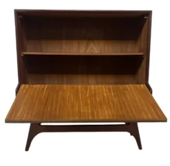 Cabinet mural en teck vintage avec porte à rabat design des années 1960