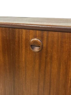 Cabinet mural en teck vintage avec porte à rabat design des années 1960