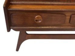 Cabinet mural en teck vintage avec porte à rabat design des années 1960