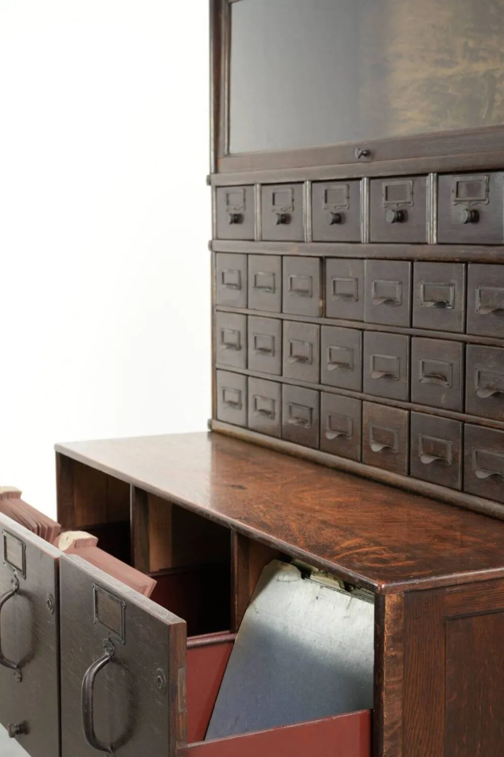 Cabinet notarial/de bureau/de pharmacie modulaire Globe Wernicke d'origine du 19ème siècle
