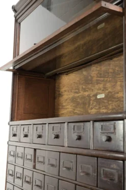 Cabinet notarial/de bureau/de pharmacie modulaire Globe Wernicke d'origine du 19ème siècle