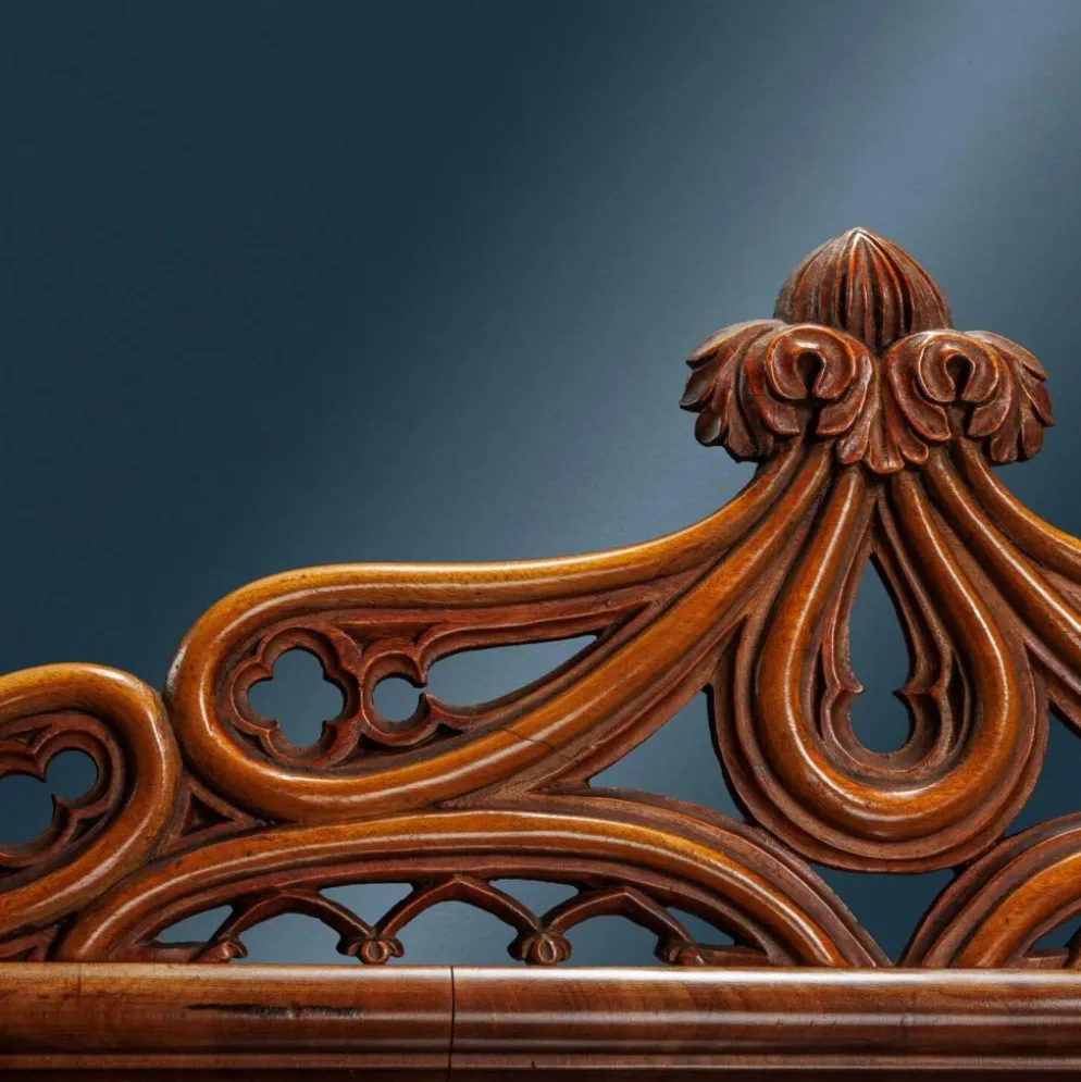 Cabinet piémontais ancien en bois, Italie, XIXe siècle