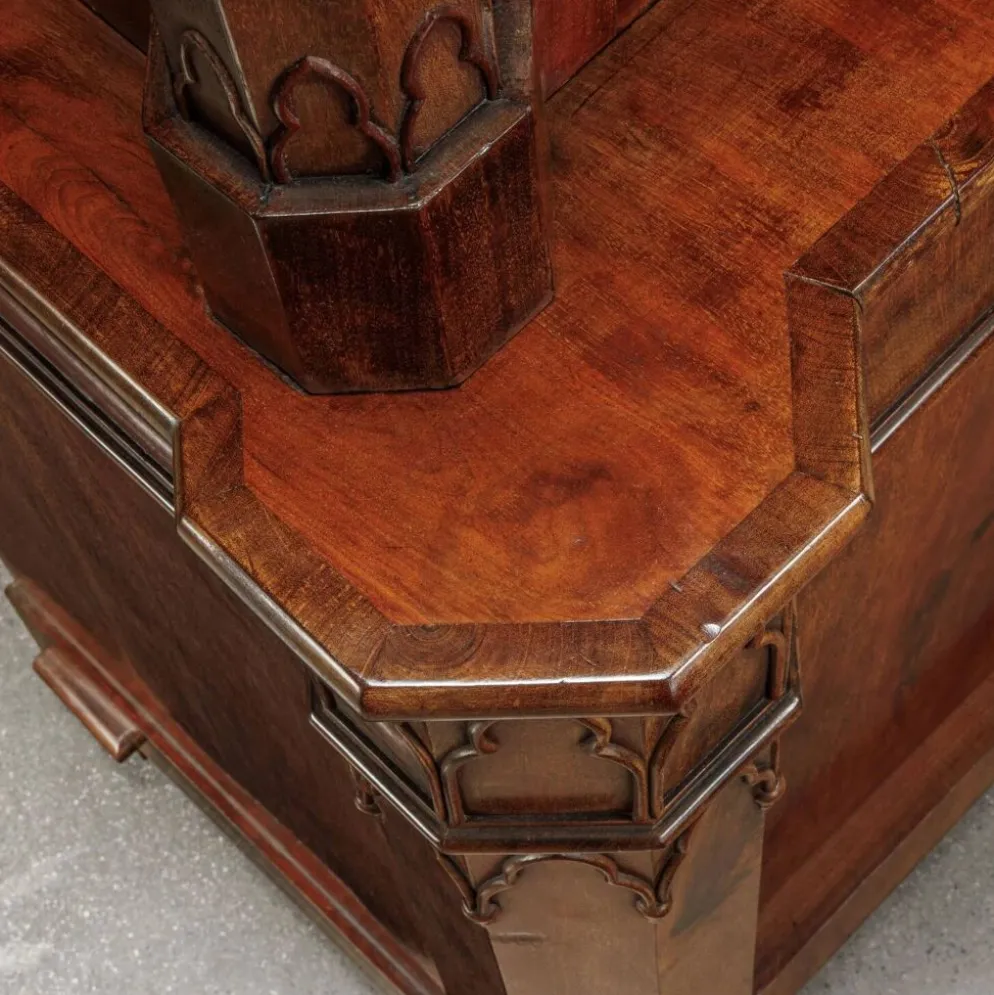 Cabinet piémontais ancien en bois, Italie, XIXe siècle