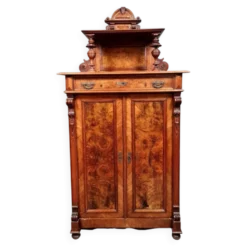Cabinet époque Biedermeier En Noyer Et Ronce époque XIXeme