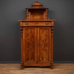Cabinet époque Biedermeier En Noyer Et Ronce époque XIXeme