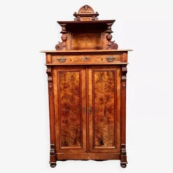 Cabinet époque Biedermeier En Noyer Et Ronce époque XIXeme