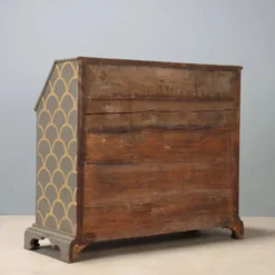 Cabinet, secrétaire à abattant ancien, style néoclassique en noyer, XXe siècle