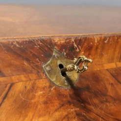 Cabinet secrétaire ancien à abattant en bois de rose, 9 tiroirs, XVIIIe siècle