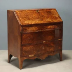 Cabinet secrétaire ancien à abattant en bois de rose, 9 tiroirs, XVIIIe siècle