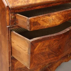 Cabinet secrétaire ancien à abattant en bois de rose, 9 tiroirs, XVIIIe siècle