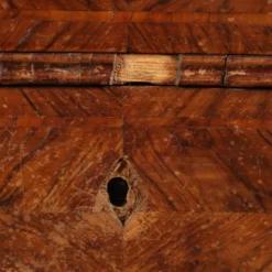 Cabinet secrétaire ancien à abattant en bois de rose, 9 tiroirs, XVIIIe siècle