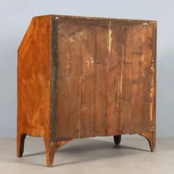 Cabinet secrétaire ancien à abattant en bois de rose, 9 tiroirs, XVIIIe siècle