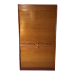 Cabinet, secrétaire tambour en chêne, Allemagne 1960