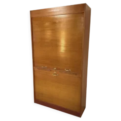 Cabinet, secrétaire tambour en chêne, Allemagne 1960