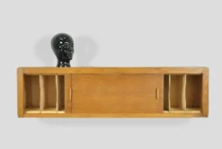 Cabinet suspendu vintage du milieu du siècle avec portes coulissantes, années 1960