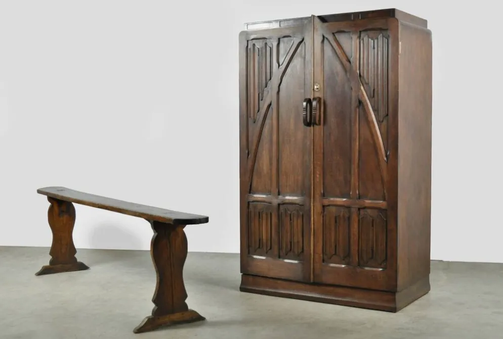 Cabinet suspendu vintage du milieu du siècle avec portes coulissantes, années 1960