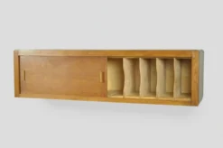 Cabinet suspendu vintage du milieu du siècle avec portes coulissantes, années 1960
