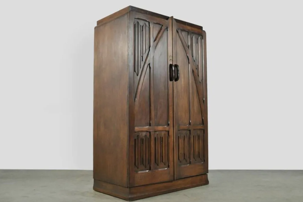 Cabinet suspendu vintage du milieu du siècle avec portes coulissantes, années 1960