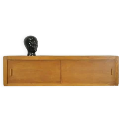 Cabinet suspendu vintage du milieu du siècle avec portes coulissantes, années 1960