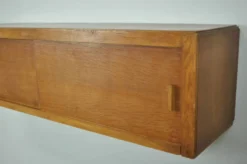 Cabinet suspendu vintage du milieu du siècle avec portes coulissantes, années 1960