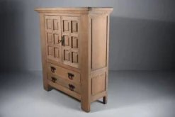 Cabinet vintage en chêne blanchi