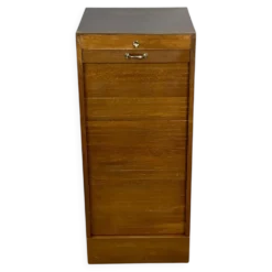 Cabinet à volets roulants, chêne foncé, années 1950