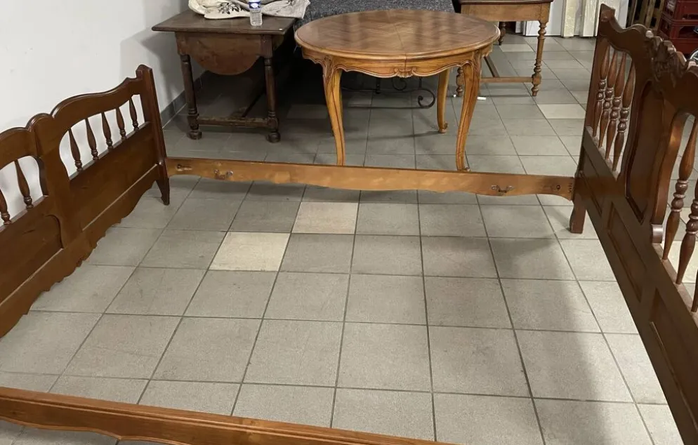 Cadre de Lit , ancien en bois