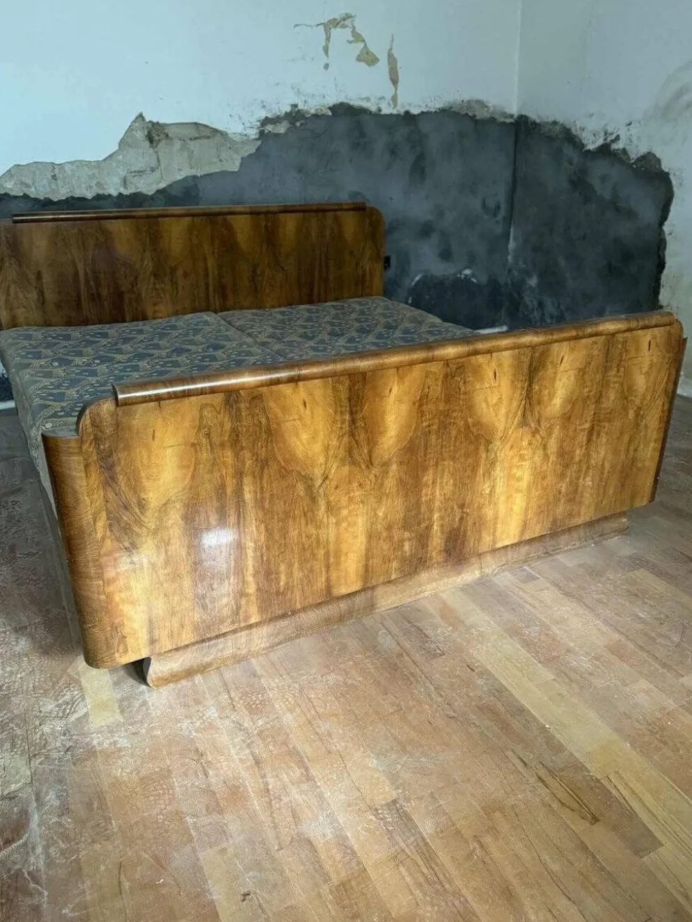 Cadre de lit Art Déco, Autriche, années 1940
