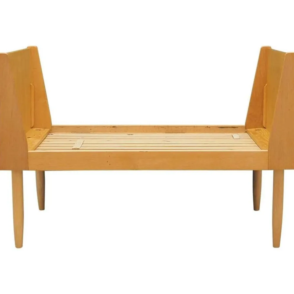 Cadre de lit en frêne, design danois, années 1960, production : Danemark