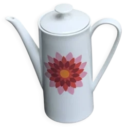 Cafetiere en porcelaine blanche Arzberg Germany, numérotée, motif design