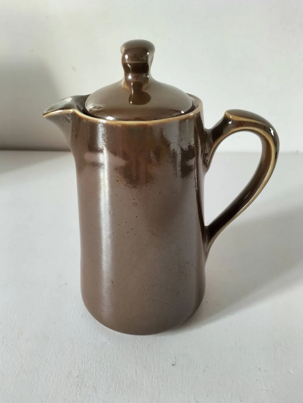 Cafetière ancienne en porcelaine brune – C.P. & Cie, Mehun (fin 19ème)