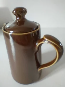 Cafetière ancienne en porcelaine brune – C.P. & Cie, Mehun (fin 19ème)