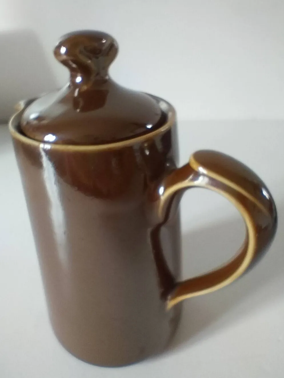 Cafetière ancienne en porcelaine brune – C.P. & Cie, Mehun (fin 19ème)