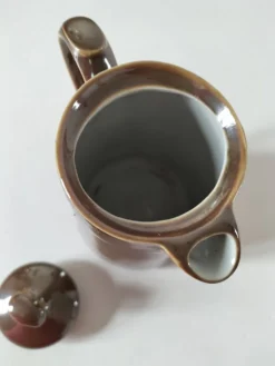 Cafetière ancienne en porcelaine brune – C.P. & Cie, Mehun (fin 19ème)