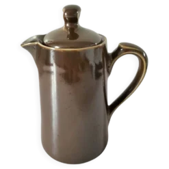 Cafetière ancienne en porcelaine brune – C.P. & Cie, Mehun (fin 19ème)