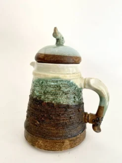 Cafetière céramique vernissée et scarifiée, années 80