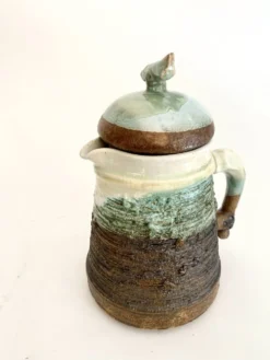 Cafetière céramique vernissée et scarifiée, années 80