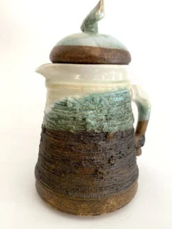 Cafetière céramique vernissée et scarifiée, années 80