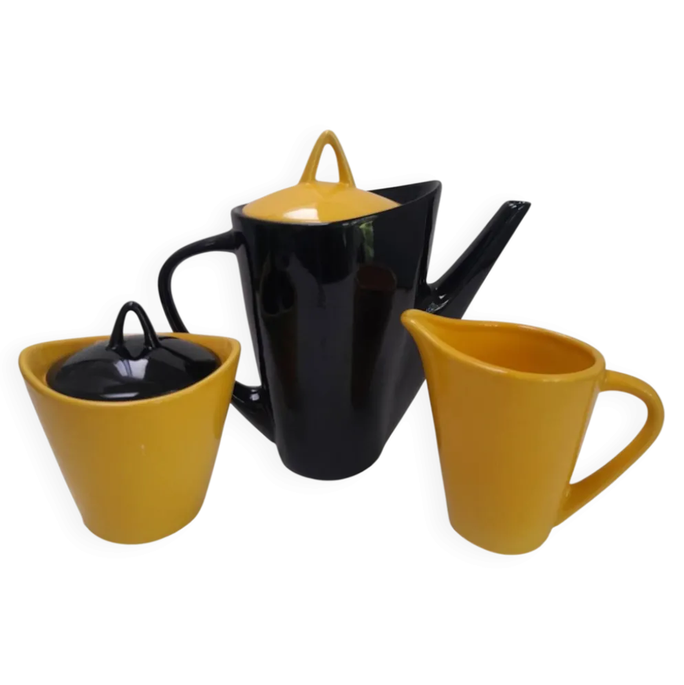 Cafetière, crémier et sucrier années 50