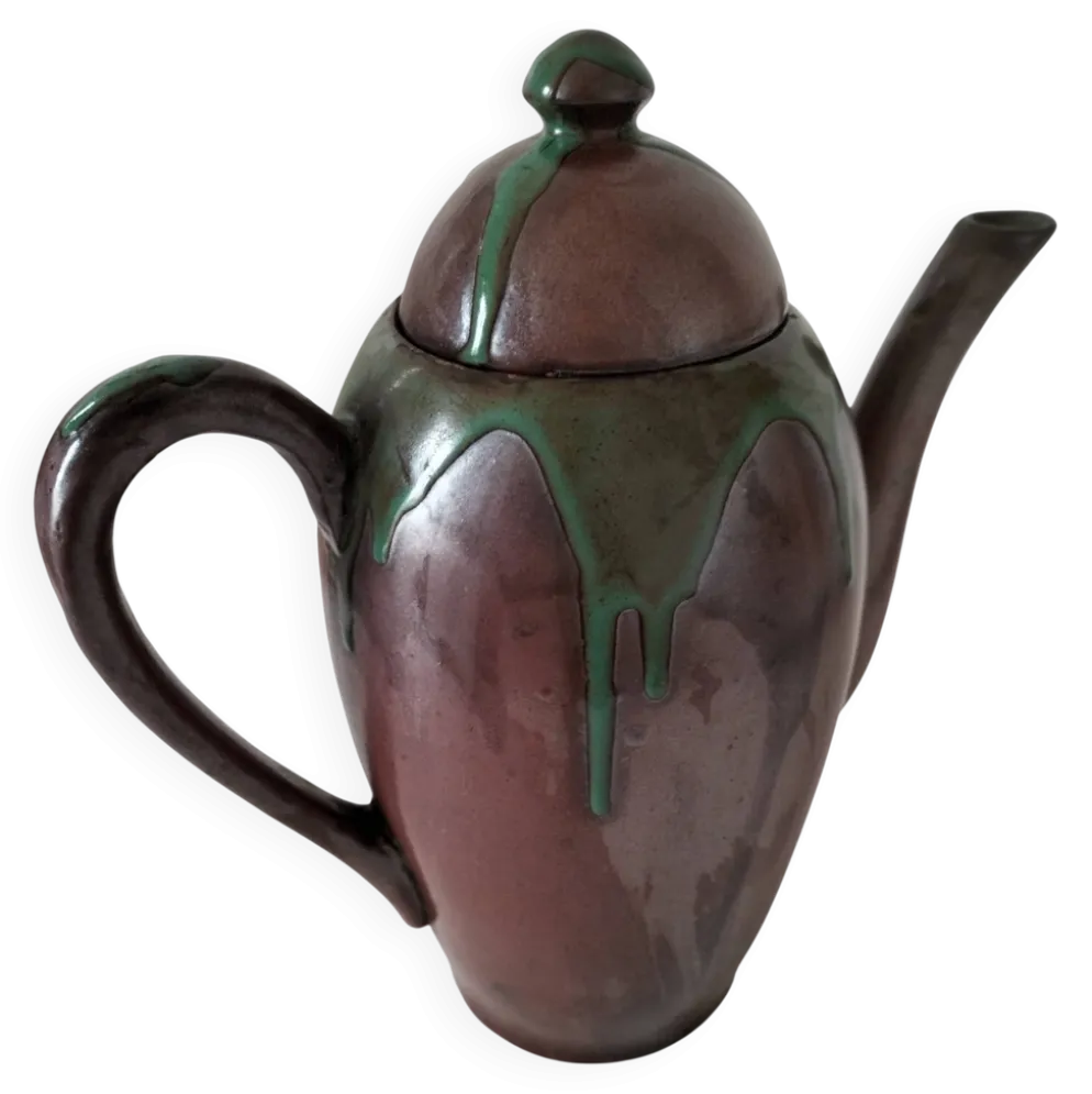 Cafetière en céramique à pâte rouge – création d’artiste