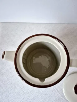 Cafetière en grès à fleurs '70s - Vintage